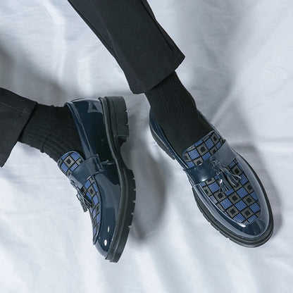 Leather Men Casual Black Tassel Loafers Handmade Soft Leisure Shoes Breathable Slip-On Comfortable for Drive Footwear Moccasins