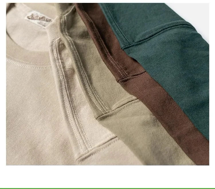 Non Stock 260g Seamless Tubular T-Shirts USA Cotton Crew Neck Short Sleeve Tee