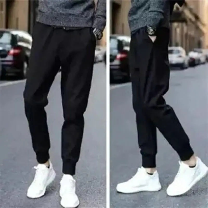 Korean Luxury Clothing Hot Diamonds Cowboy Pants Men 2025 Black Men's Slim HOLE Jeans Spring Autumn Denim Distressed Trousers