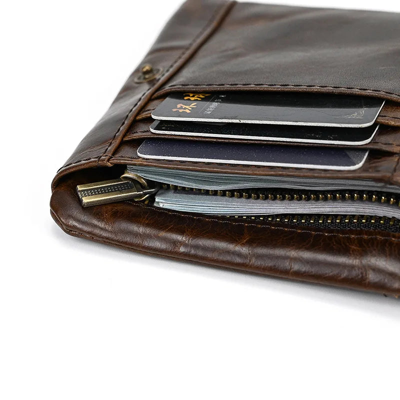 Men Card Holder Geestock Men's Wallet Rfid Credit Card ID Short Wallet Fashion Multi Card Retro Cowhide Coin Purse Casual wallet
