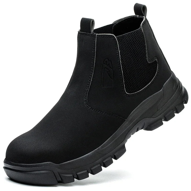 New 2024 Fashion Winter Warm Labor Boots For Men Waterproof Steel Toe Cap Safety Work Shoes Sneakers Male Footwear