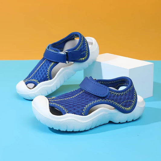 Sandals, children's toe caps, summer sandals for boys and girls, children's EVA thick soled beach shoes