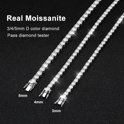 gold bracelet men Moissanite Tennis Bracelet Original S925 Sterling Sier Plated White Gold With GRA Bracelets For Women Man