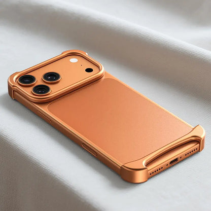 Luxury Aviation Aluminum Metal Case for iPhone 17 pro & pro Max Frameless Minimalist Borderless Bumper Cover