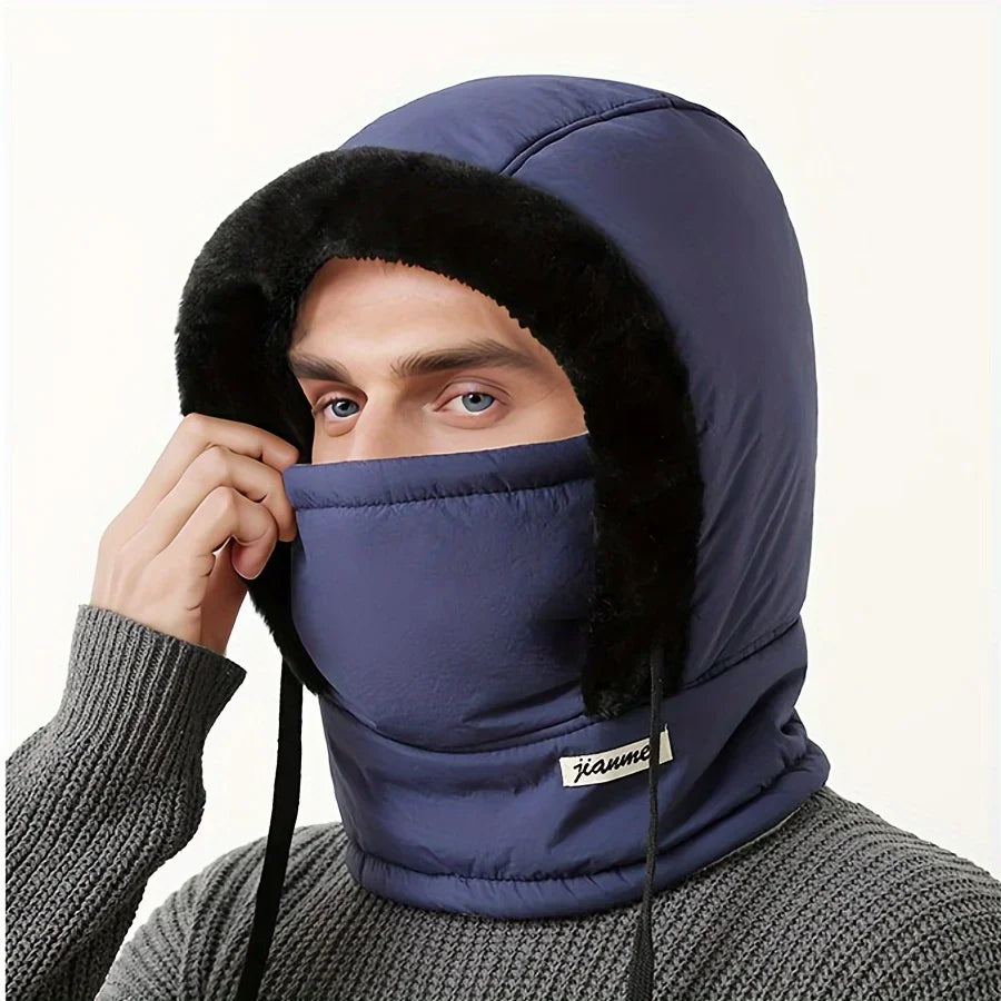 Winter Warm Hat for Men and Women, Autumn and Winter Cycling Ear Protection with Thick Velvet for Cold Protection