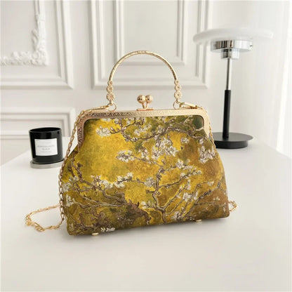 Fashion Chinese Style Banquet Bag Embroidery Pearl Handle Qipao Bag Trendy High Capacity Cosmetic Bag Women
