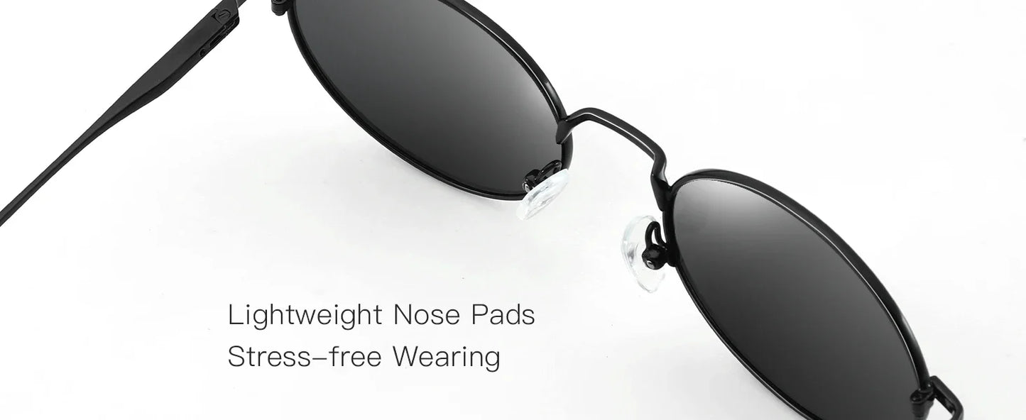 Retro Oval Polarized Sunglasses for Women Men Trendy Round Y2k Sunnies Small 90s Style Vintage Shades Sun Glasses
