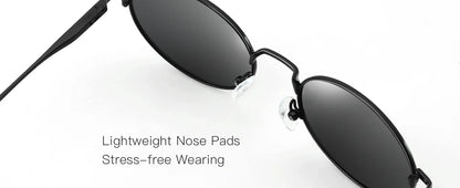Retro Oval Polarized Sunglasses for Women Men Trendy Round Y2k Sunnies Small 90s Style Vintage Shades Sun Glasses