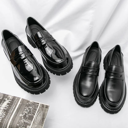 New Men's Luxury Leather Shoes Genuine Leather Dress Shoes Fashion Loafers Slip-on Comfy Casual Business Shoes Fomal Mocassins