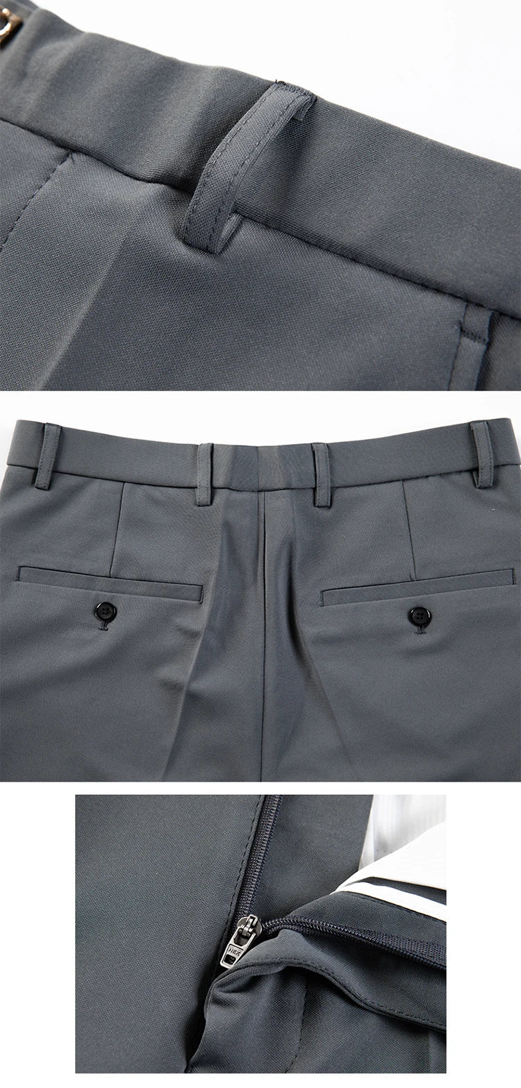 Men Suit Pants Dress Pantalone Hombre Stretch Slim Formal Trousers Calça Masculina Solid Color Casual Pants Fashion Men Clothing