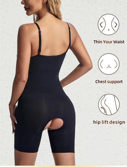 Bodysuit Shapewear Women Open Crotch Tummy Control Full Body Shaper Seamless Slimming Sheath Butt Lifter Abdomen Shapers Corset
