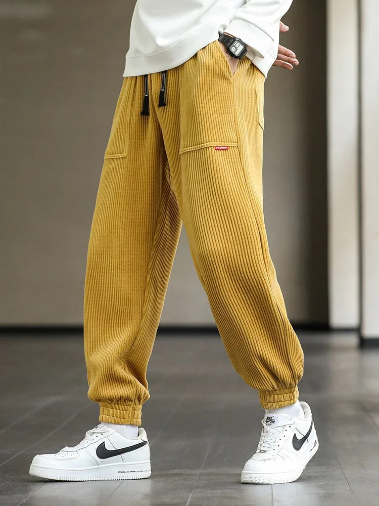 Pants Men Loose Fit Baggy Sweatpants Casual Fashion Streetwear Trend Autumn Winter Harem Joggers Trouser Male Plus SIze