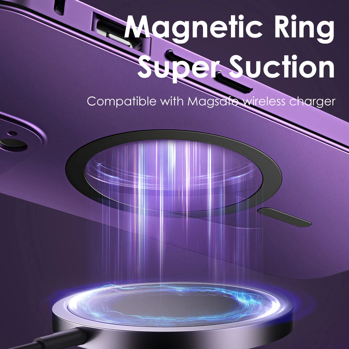 Aluminum Metal Frame Magnetic Case For iPhone 13 12 14 15 16 17 Pro Max For Magsafe Wireless Charging Lens Film PC Back Panel