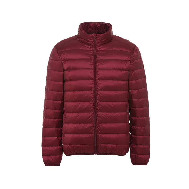 2025 0-10℃ Autumn Fashion Men's Ultra Light Duck Down Jackets Winter Feather Padded Puffy Coat Portable Warm Quilted Outerwear