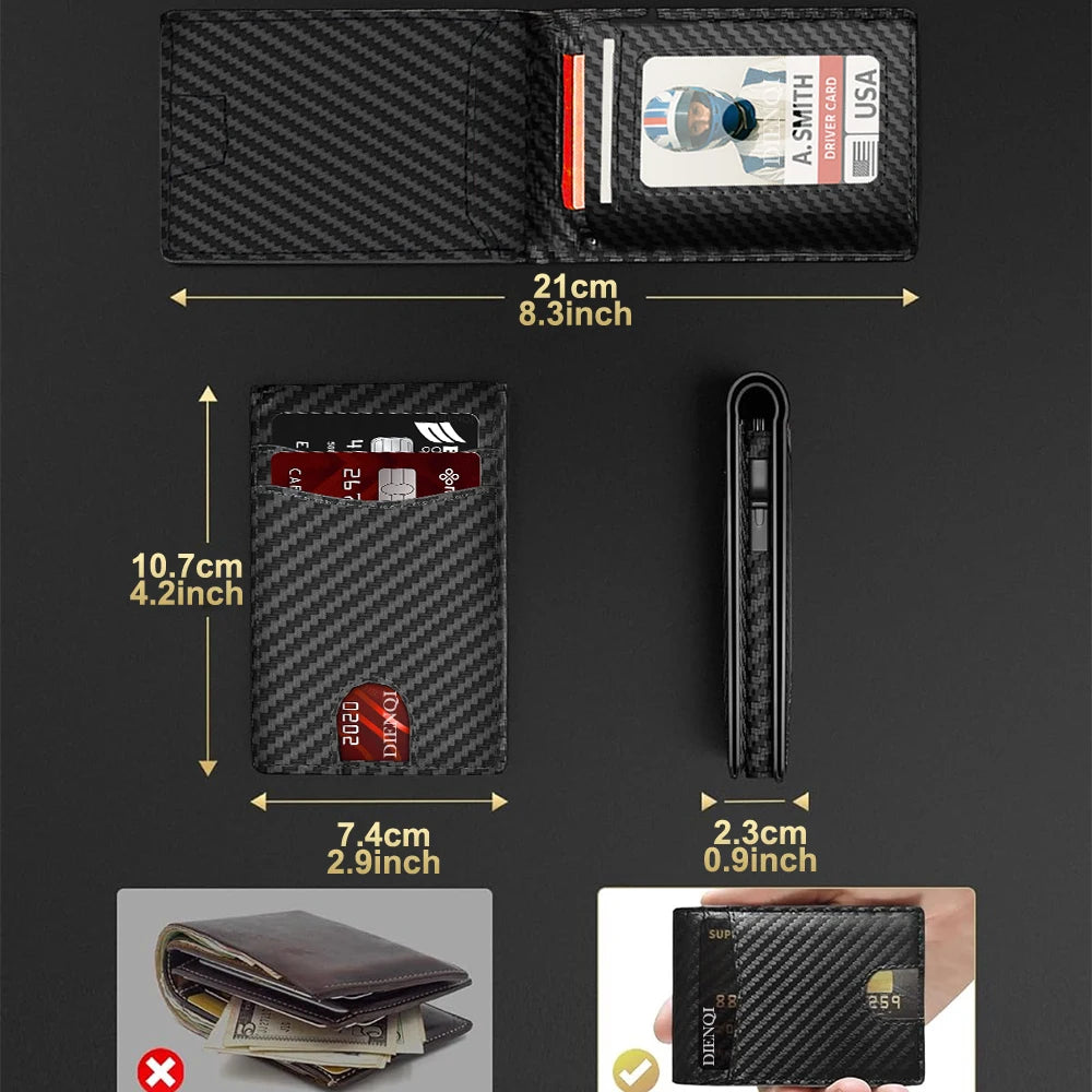 Luxury Brand Men Wallet Credit Card Holder Minimalist Wallet Money Bag Business Male Purse Cardholder Case Wallets for Men