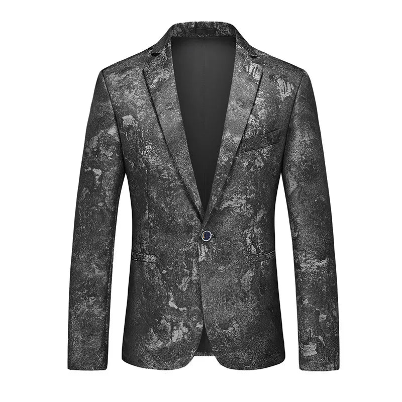 2026 New Men Business Social Suit Jacket Summer Male Single Breasted Thin Dress Male Jacquard Blazers Coats