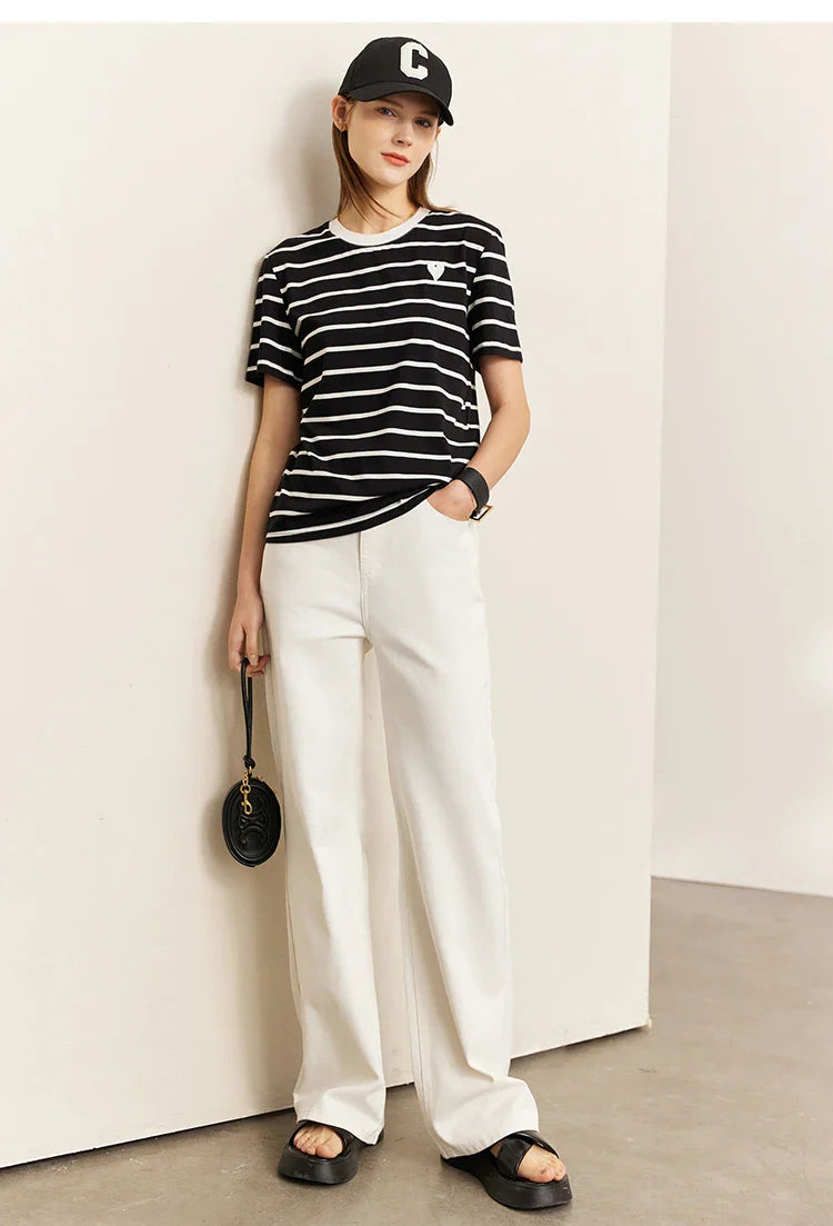 Minimalism Women Jeans 2025 Autumn Vintage Denim Pants Loose Wide Leg Pants Woman Casual Pants Female Trousers 12551002
