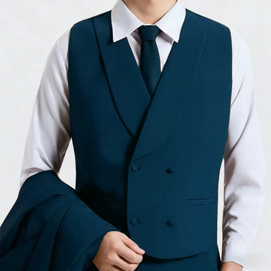 Men Vest Gray With Lapel Double Breasted Solid Waistcoat For Wedding Banquet Office Business Work Casual Daily Men Suit Vest
