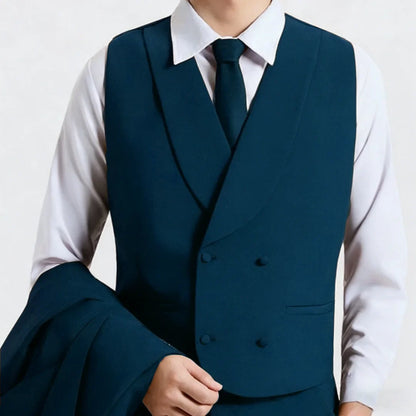 Men Vest Gray With Lapel Double Breasted Solid Waistcoat For Wedding Banquet Office Business Work Casual Daily Men Suit Vest