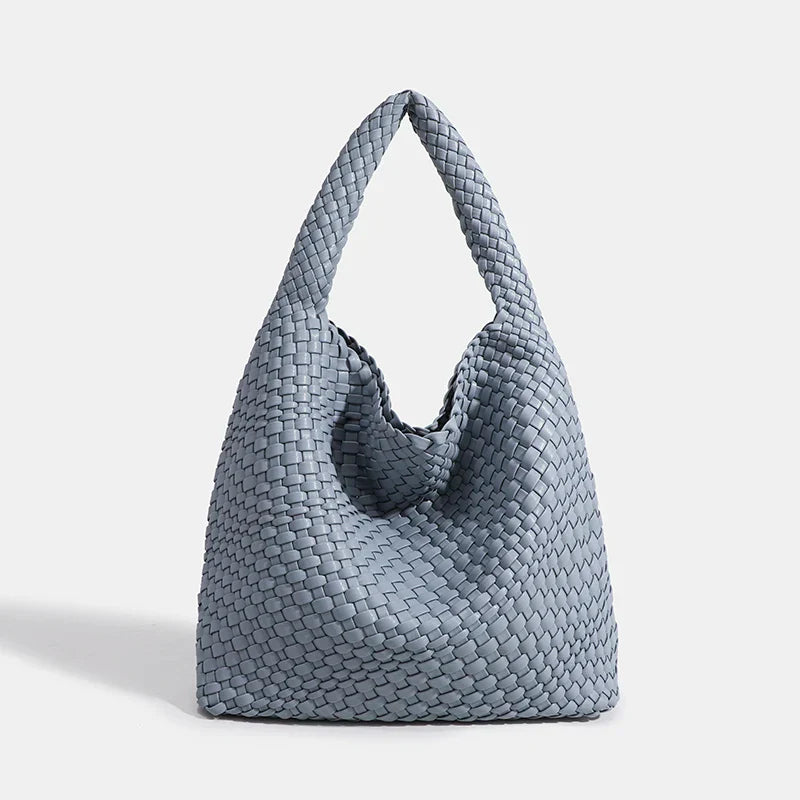 Designer Hand knitting bag PU Large women's Woven tote bag Mistress gift luxury bag original mark bags CasuaL side bag for women