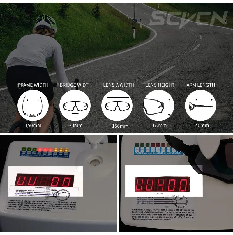 New Style Sunglasses Photochromic Sport Cycling Glasses Bicycle Eyewear Mountain Bike Cycl Goggles UV400 MTB Road for Men