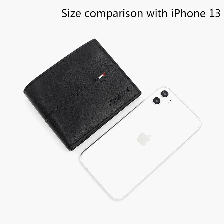 Slim Men's Wallet - New Short Zipper Design, Card & Photo Holder, Simple Coin Pocket - High - Quality PU Leather
