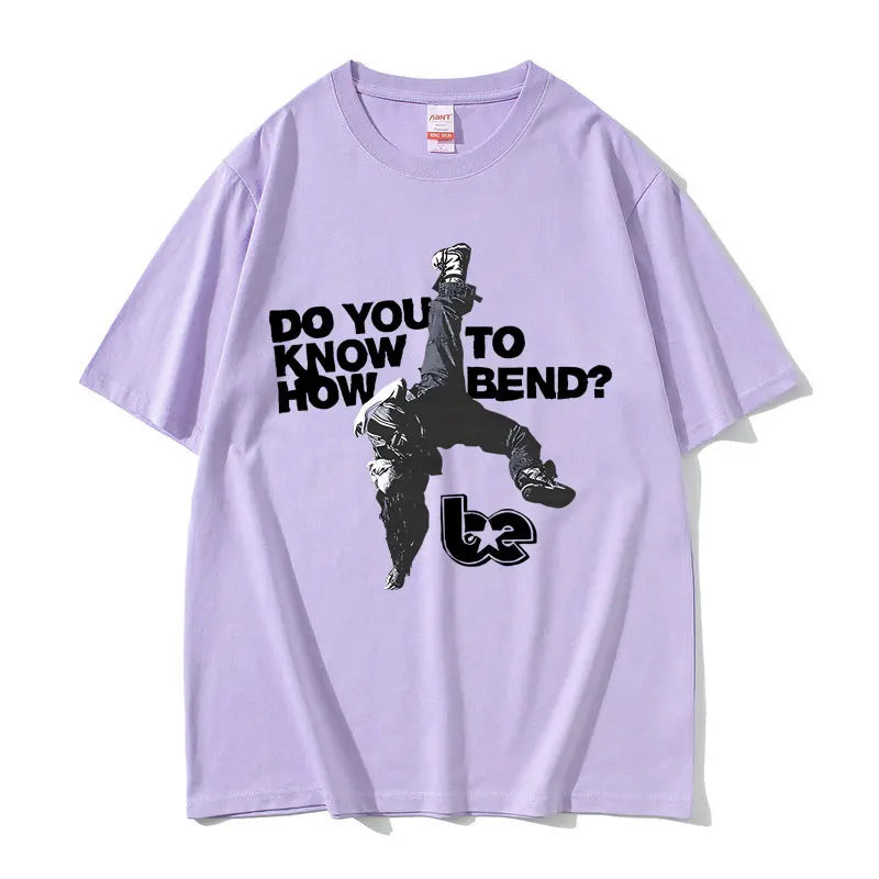 Hit Me Hard and Soft Do You Know To How Bend Same Style Print T-shirts Men Women Fashion Pop Music T Shirts Oversized T-shirt
