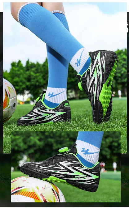 Kids Soccer Cleats Boys Football Boots Children Training Shoes Youth Ultralight Non-slip Sports Sneakers Breathable Comfortable