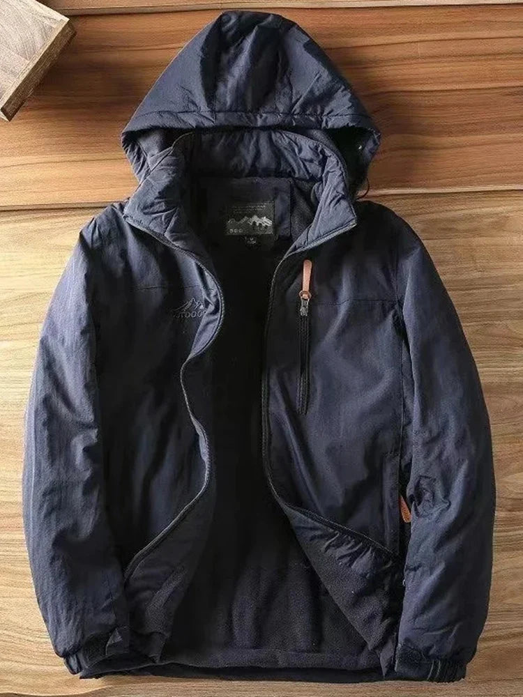 Casual Warm Military Tactical Coat Men Large Size Jacket Autumn Winter Padded Thickened Outdoor Punching Hiking Jacket Men's Top