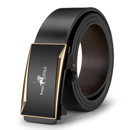Black Belt Men, Genuine Leather Dress Designer Belts for men, Fashion Slide Ratchet Click Casual Mens Belt for Jeans