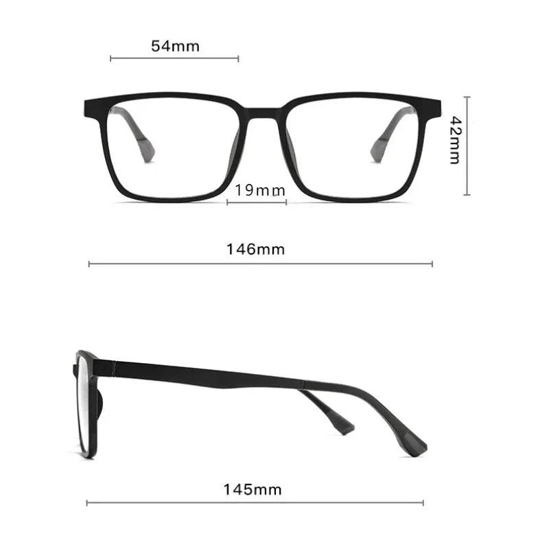 Flip-up Magnetic Clip-on Prescription Glasses Men Women TR90 Polarised Myopia Sunglasses Night Vision Reading Glasses 2191