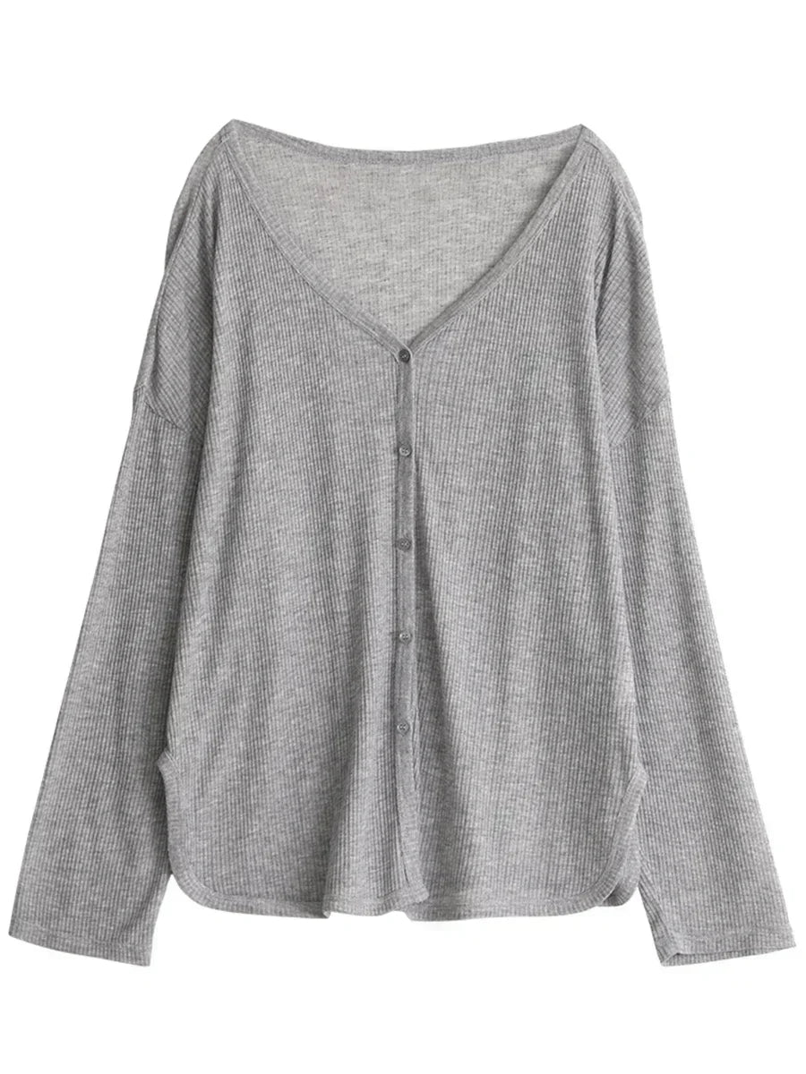 Women's Cardigan New V-neck Long Sleeved Female Shirt Female Jumpers Sun Protection Woman Top Spring Summer 2026