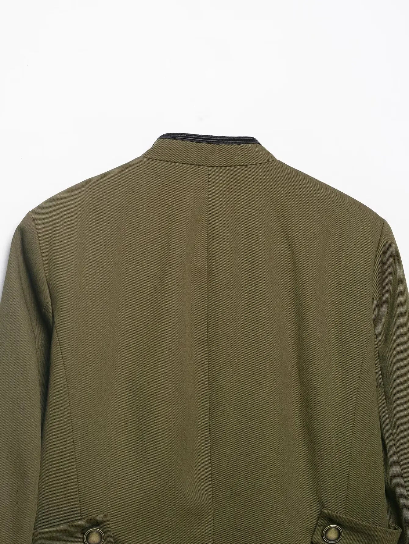 Women's Blazer Jackets Armygreen Coat 2026 zartins Outwear Patchwork Long Sleeve Tops Elegant Fashion Woman Jackets Coat Tops