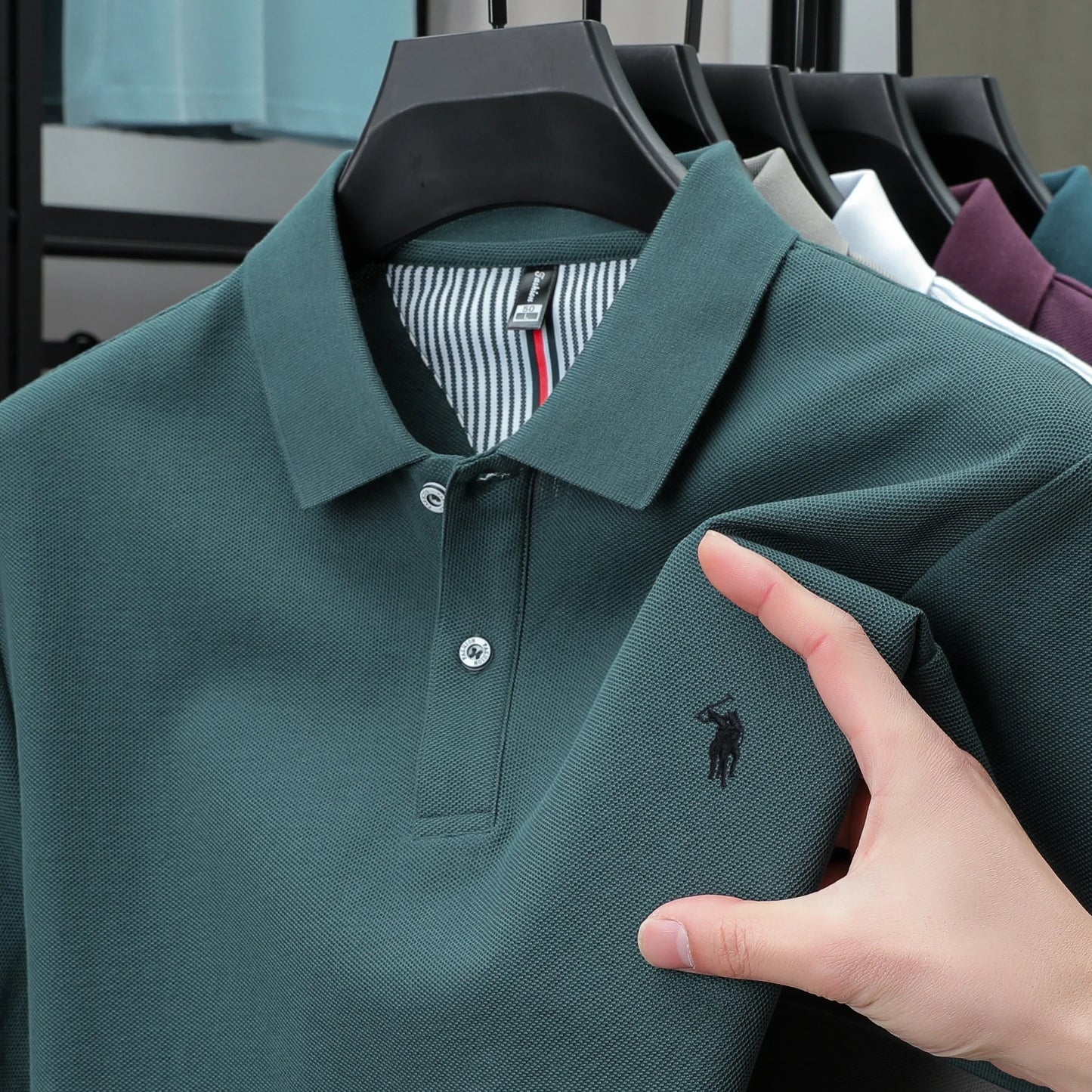 Luxury autumn and winter new Paul brand exquisite embroidered T-shirt high-end mens brand business casual comfortable polo shirt