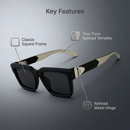 2026 Square Sunglass Men UV400 Protection Vintage Retro Sunglasses Women Trendy Luxury Fashion Glasses Gafas De Sol Hombre Vasos