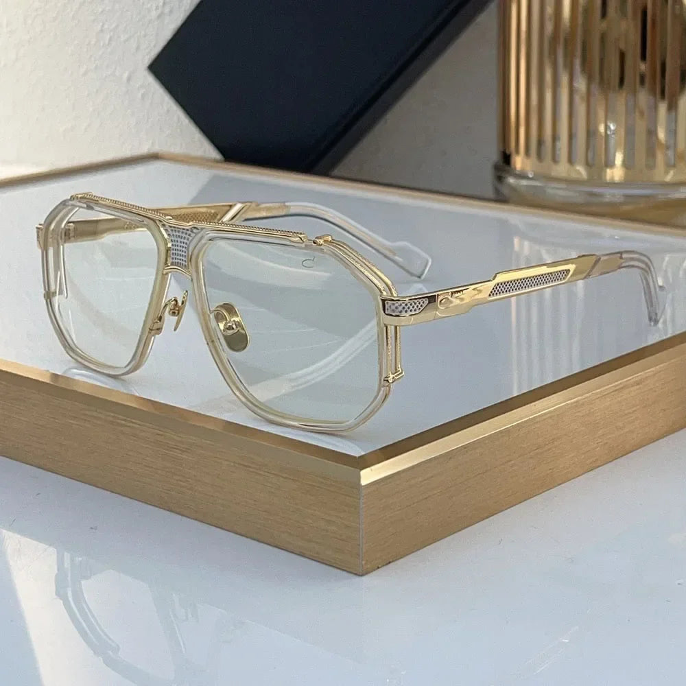 Luxury 0683 Alloy Sunglasses Men Brand Design Women Top Quality Hollow Top Quality Original Irregular Square Classical with Case