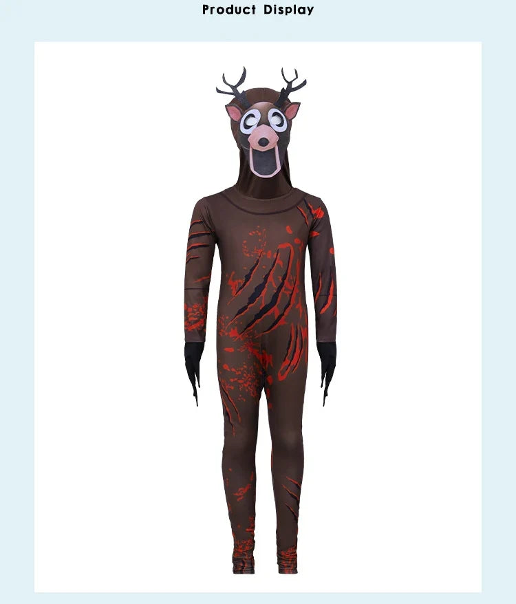 Hot 99 Nights In The Forest Deer costume Owl Cosplay Outfit Halloween Costume for Kid Nightmare Reindeer Christmas Gift