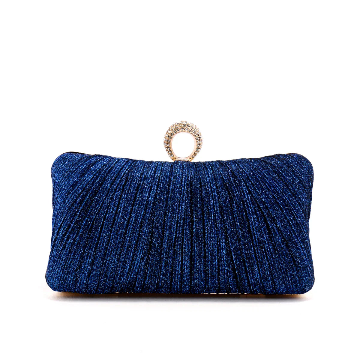 Valentine's Day Evening Bags Finger Ring Diamonds Clutch Ruched Fashion Prom Dinner Handbags With Chain Purse