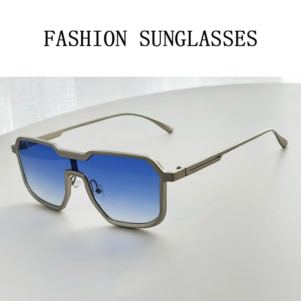 Steampunk Sunglass Men One Pieces Vintage Sunglasses Women New Luxury Fashion Glasses Gafas De Sol Hombre Zonnebril Dropshipping