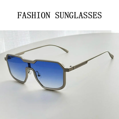 Steampunk Sunglass Men One Pieces Vintage Sunglasses Women New Luxury Fashion Glasses Gafas De Sol Hombre Zonnebril Dropshipping