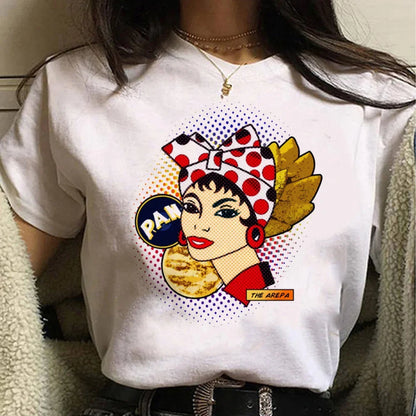 Venezuela T Shirt Women Harajuku Comic Designer Tshirt Female Anime Manga Designer Clothing Women Clothing