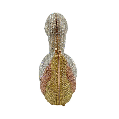 New Product Colorful Jewelry Crystal Swan Evening Bag Luxury Ladies Boutique Evening Bag With High Quality