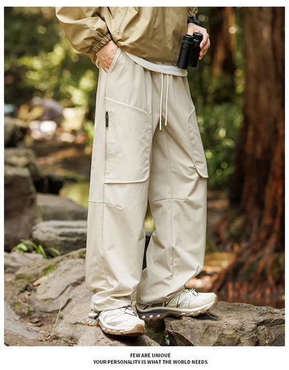 Male Hiking Pants Outdoor Waterproof Windproof Mountaineering Sports Pant Spring Autumn Zippered Pocket Fishing Camping Trousers