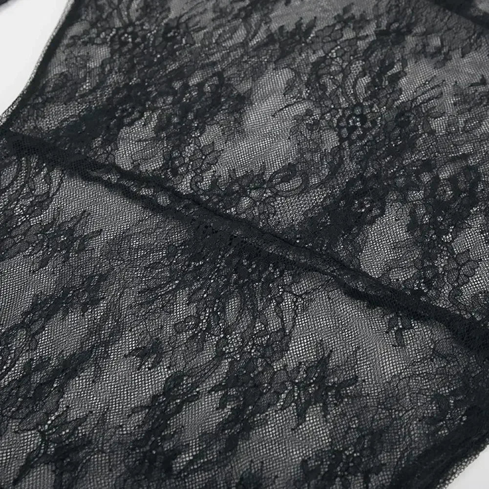 Evening Party Dress Lace Dress High Street Style Black Black Lace Dress Brand New Condition Fashion All-match Dress