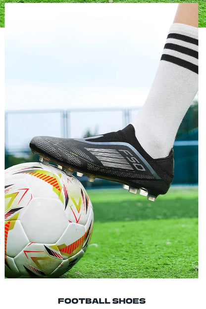 New Men Football Boots Training Soccer Shoes Match Adult Cleats Outdoor Sport Boys Breathable Non Slip Long Spikes Comfortable