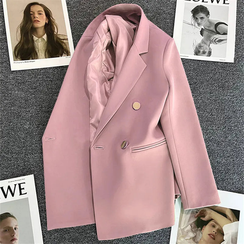 Women's Casual  Jaet Coat 22 Colors Small Suit Outerwear Long Sve Commute Sle Pure Color Spring Season