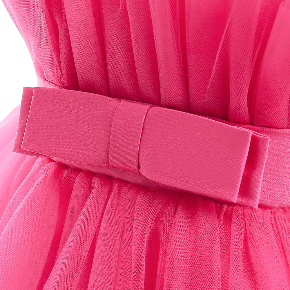 Kid's Party Formal Evening Dresses Elegant Party Dresses For Girls Dresses With Trailing Detachable Princess Dress
