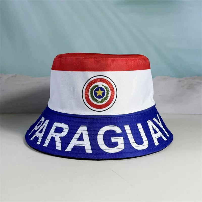 2026 Countries National Flag Bucket Hat Men Women Football Fan Party Football Cup Reversible Sun Hat Soccer Fans Fisherman Hat