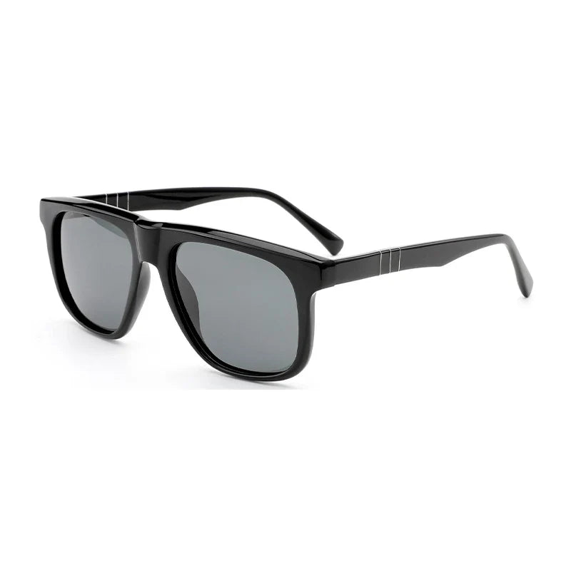 Trend Acetate Polarized Square Prescription Sunglasses For Men Stylish Uv400 Protection Corrective Sun Glasses