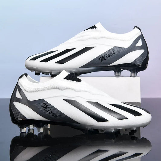 Men Soccer Shoes Long Spikes Soccer Cleats Indoor Sports Shoes Professional Football Boots Drop Shipping Unisex Breathable Soft
